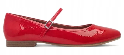 Tamaris červené baleríny z ekologické kůže 39