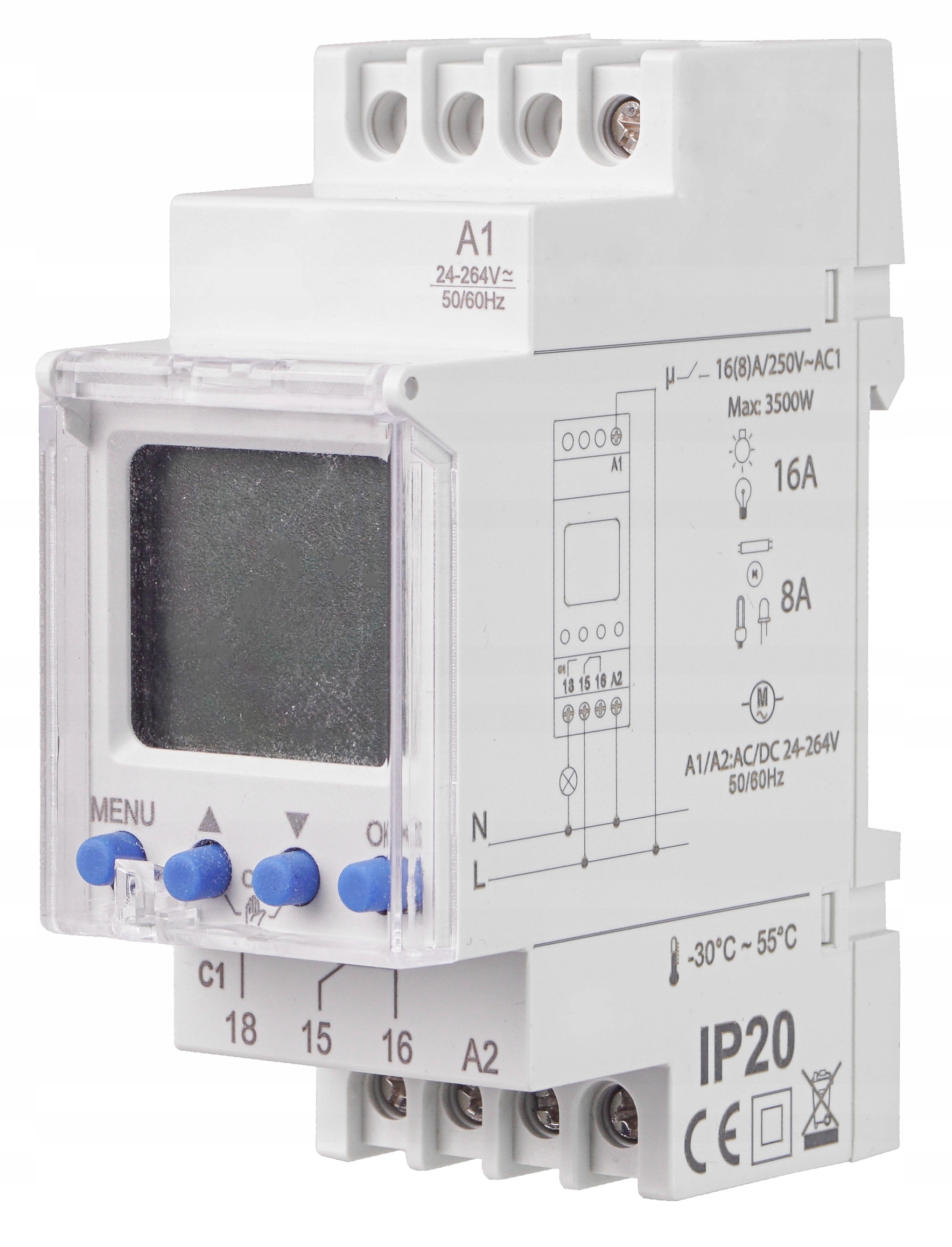 

Programator Astronomiczny Czasowy 24-264V Bemko