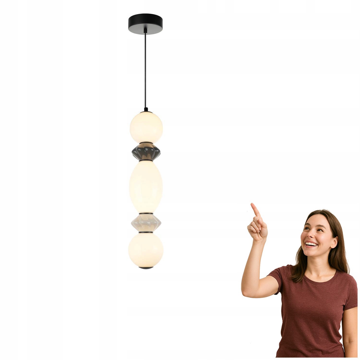 Závesná Led lampa 14W Balos PND-94921-3V-BK Italux