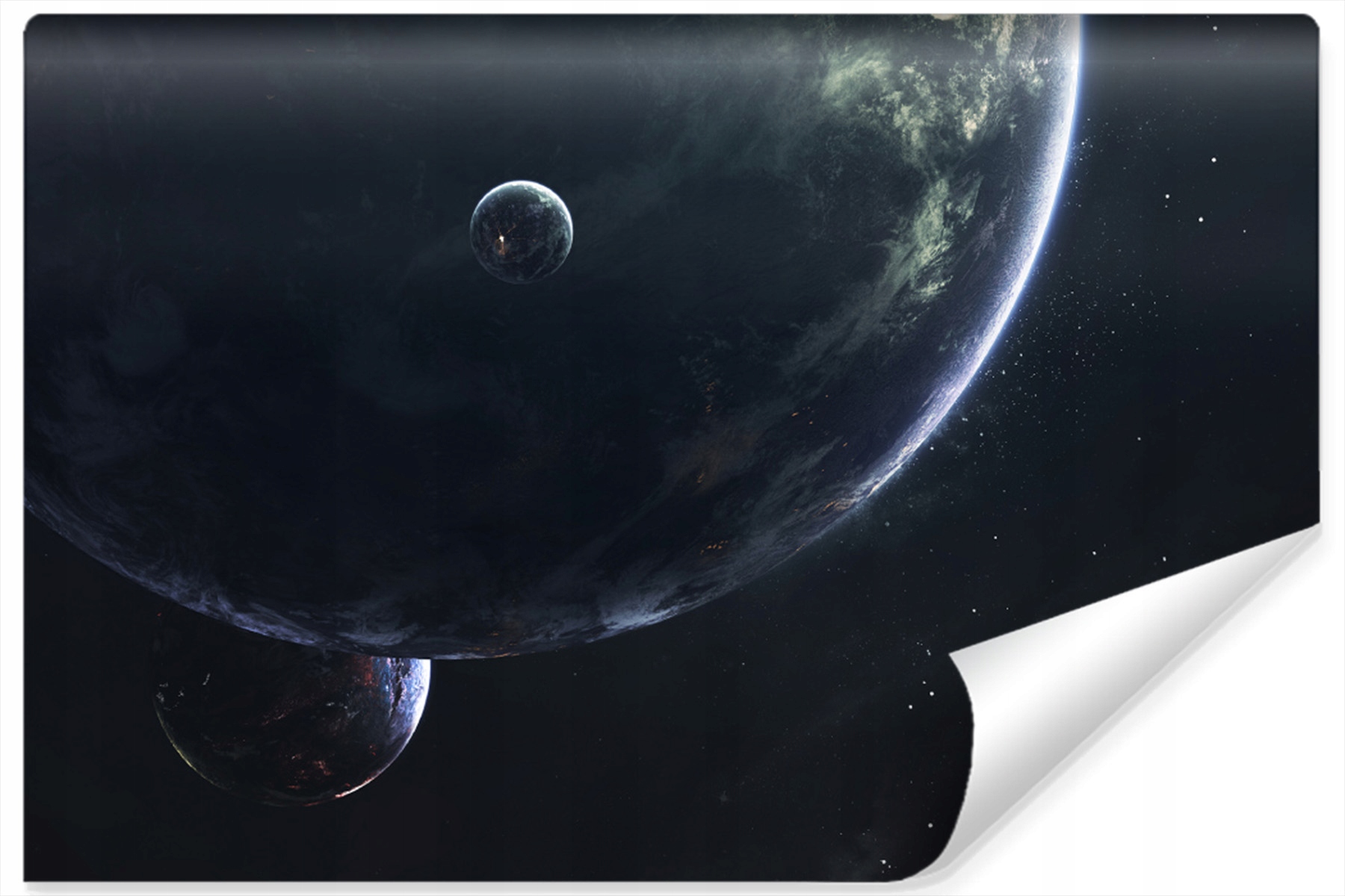 Fototapeta Planety Hvězdy ve vesmíru 3D 135x90