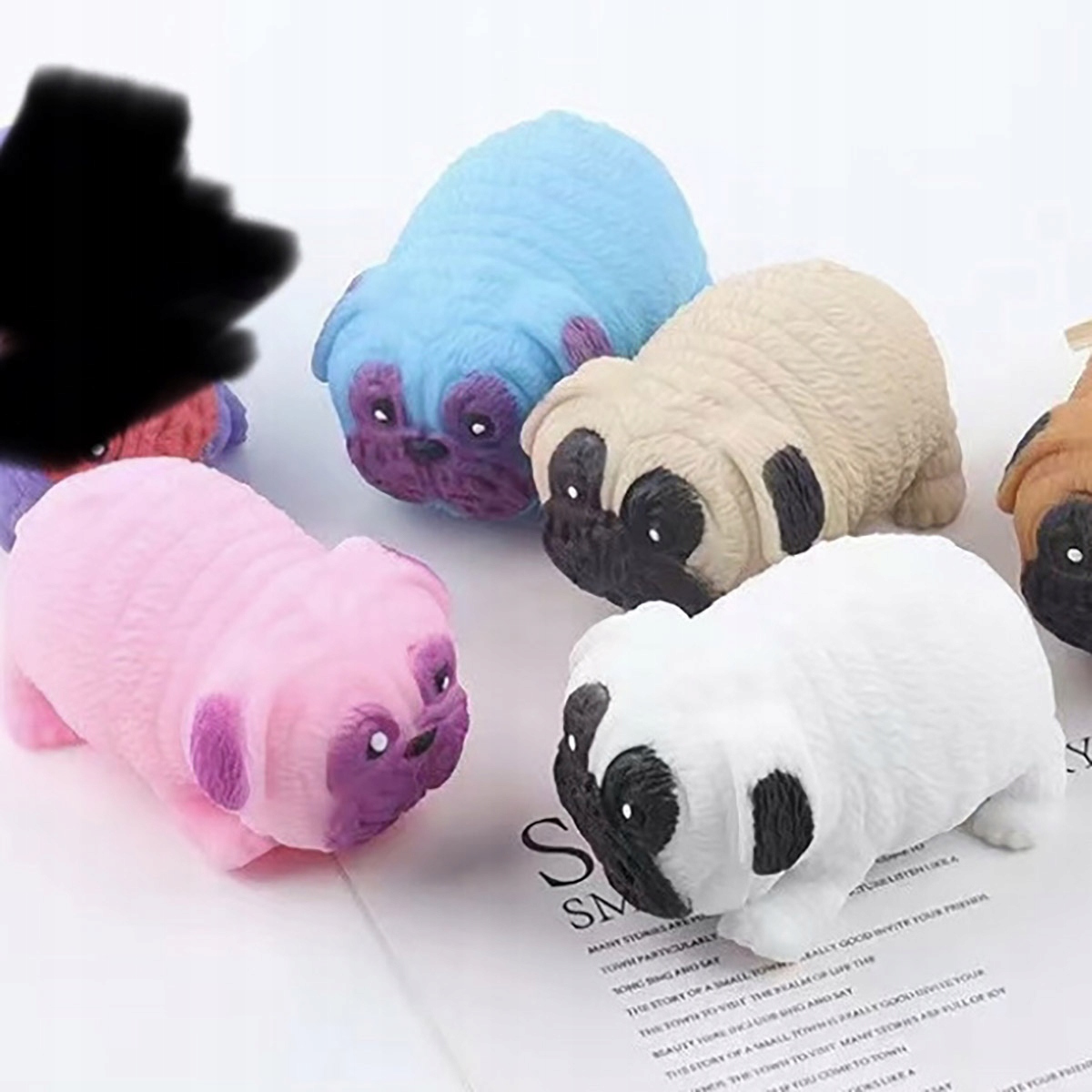 GNIOTEK PIES MOPS PIASKOWY ANTYSTRESOWY SENSORYCZNY ROZCIĄGANY PRANK Marka Perfect