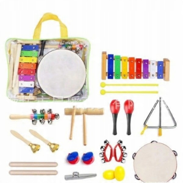 

Drewniane Instrumenty Zestaw dla Dzieci 22 sztuki