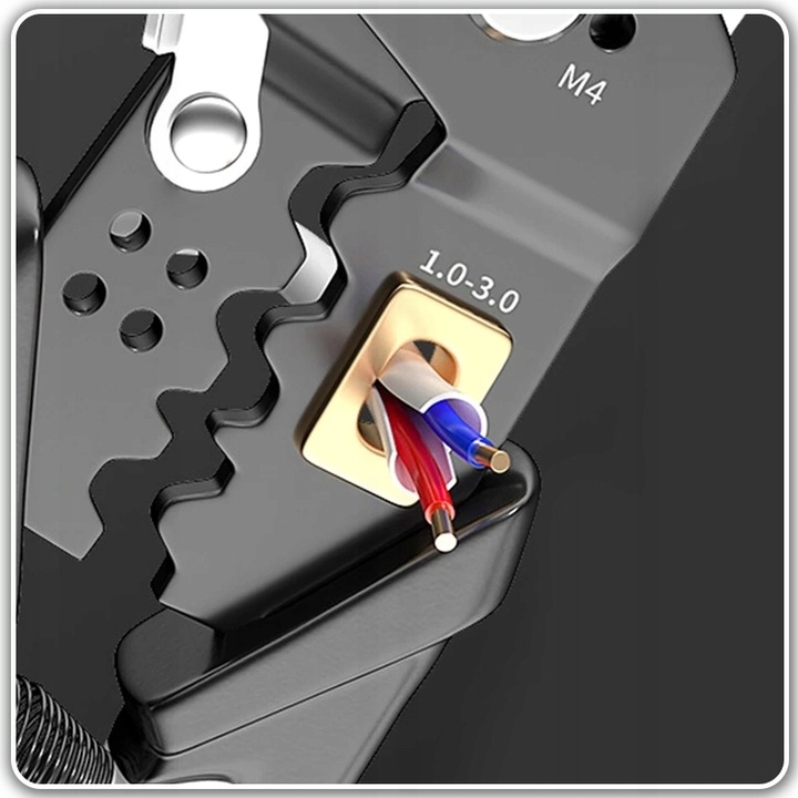 Wielofunkcyjne szczypce dla elektryków ZACISKARKA KONEKTORÓW NIEIZOLOWANYCH Model HT202B