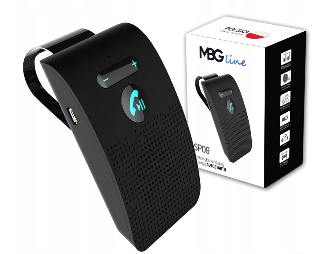 ZESTAW GŁOŚNOMÓWIĄCY PO POLSKU DO SAMOCHODU BEZPRZEWODOWY BLUETOOTH 5.0 B7R Kod producenta B7R