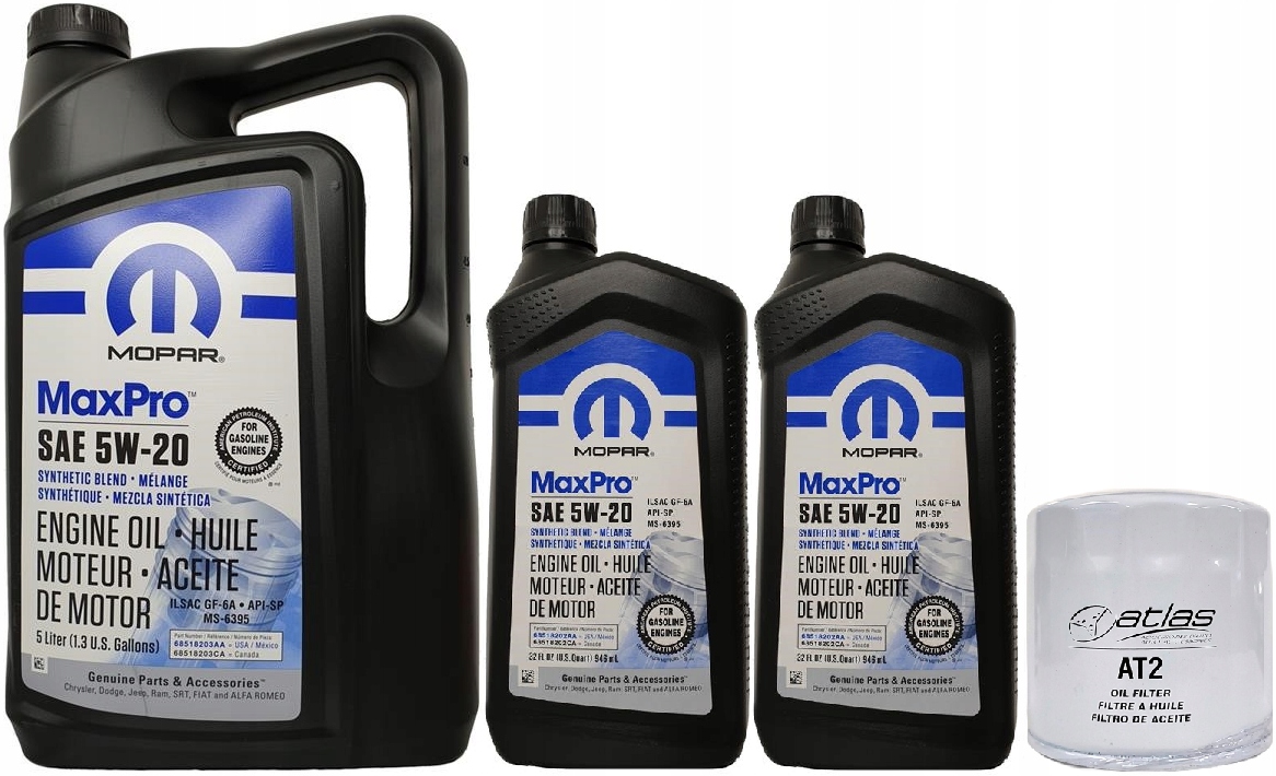 MOPAR 5W20 7L + FILTR OLEJU X4651 (MO-899 / PH2)