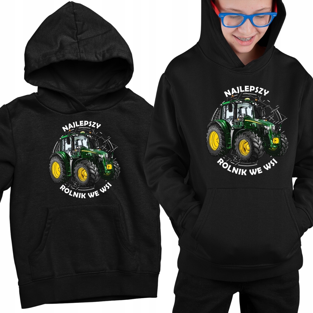 BLUZA DZIECIĘCA NAJLEPSZY ROLNIK WE WSI TRAKTOR Kolor dominujący czarny
