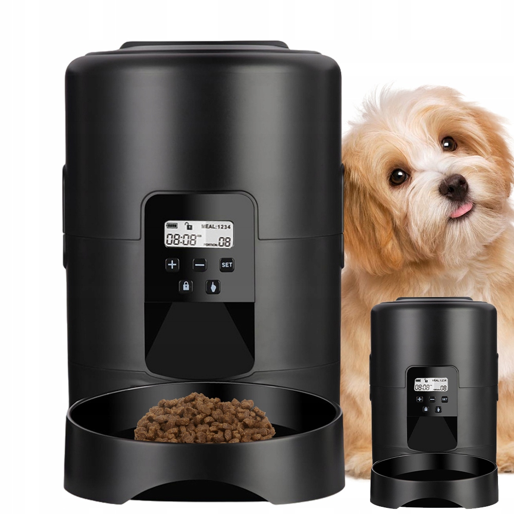 Levně Automatický Dávkovač Misky Na Krmivo Pro Psa Kočku S Usb LCD Displejem 2 L