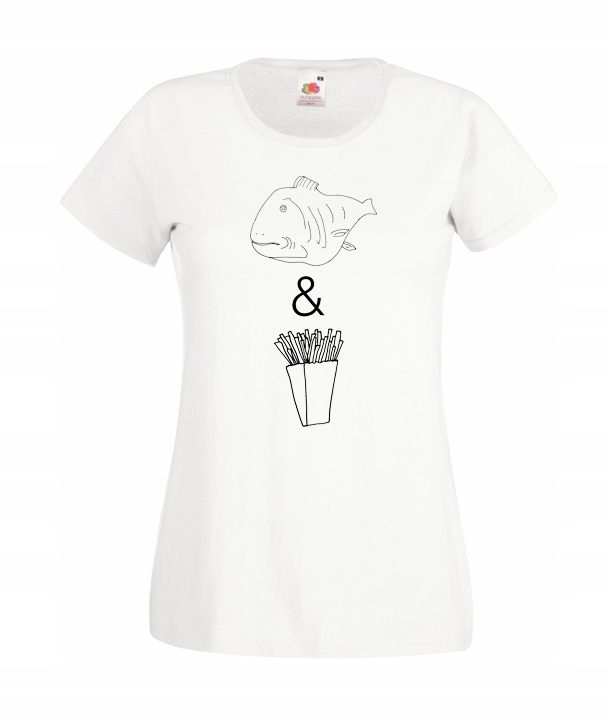 

S Koszulka Damska Fish And Chips Ryba Z Frytkami