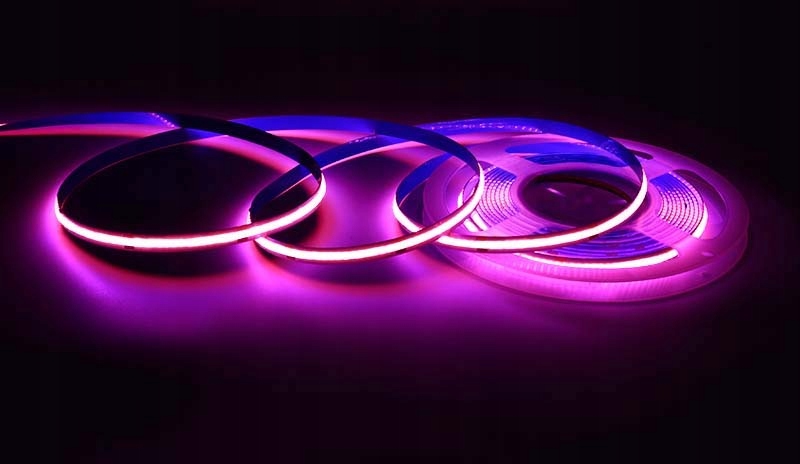 MOCNA Taśma LED COB 1 METR 12V NEON LINIA RÓŻOWA Kod producenta T12-1M-COB-07