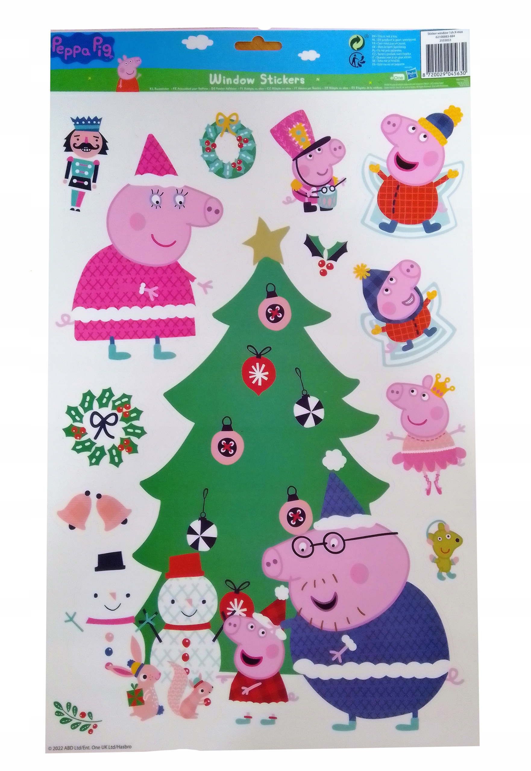 

Naklejki na okno szyby choinka Święta Świnka Peppa