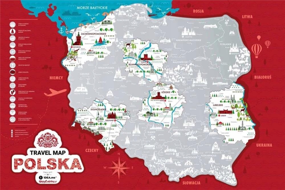 

Mapa Zdrapka Travel Map Polska