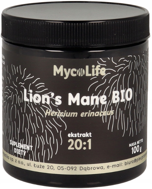 MycoLife Lion's Mane Bio soplówka jeżowata 100 g