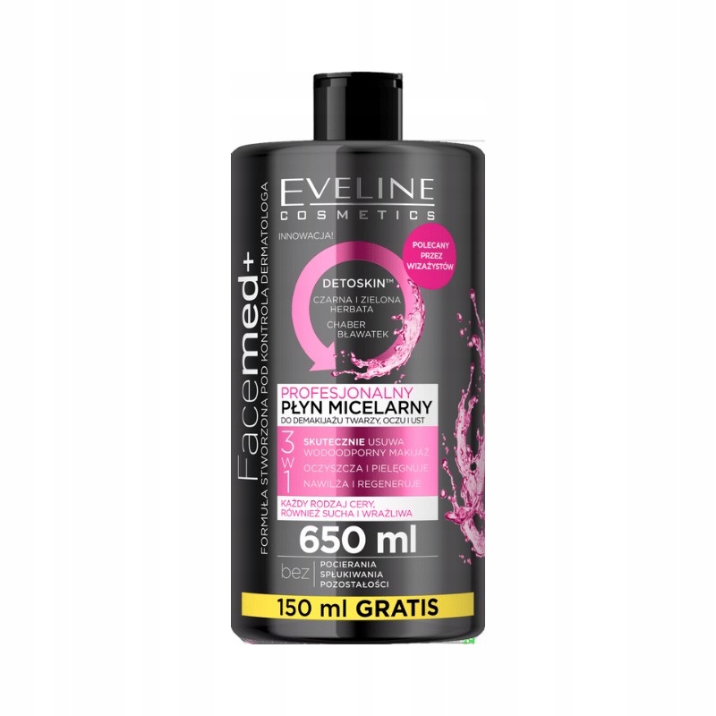 Eveline Facemed+ Detoksin Płyn Micelarny 3W1 650ML