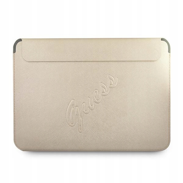 Pouzdro Guess Sleeve GUCS13PUSASLG 13 palců zlaté/zlaté Saffiano Script