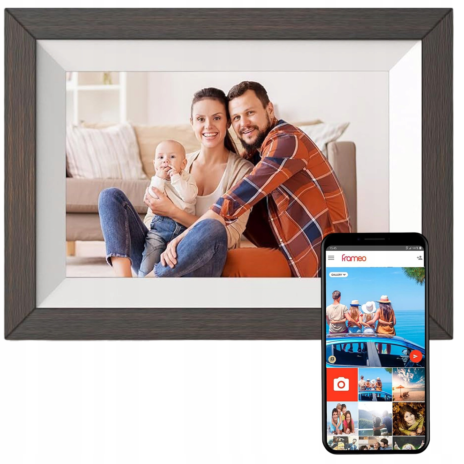 Digitální Fotorámeček Dárek Vzpomínka Na Svatbu Rámeček Na Fotografie Videa 16GB