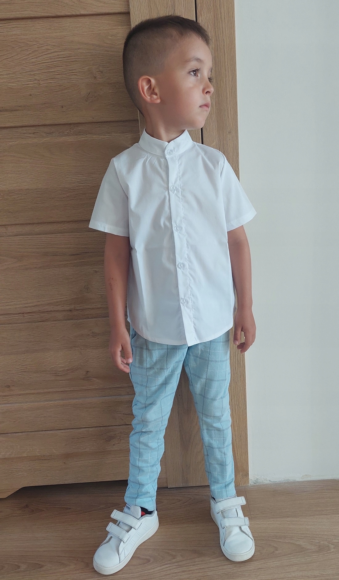 Koszula z krótkim rękawem CHŁOPIĘCA BIAŁA 92 98 Płeć chłopcy