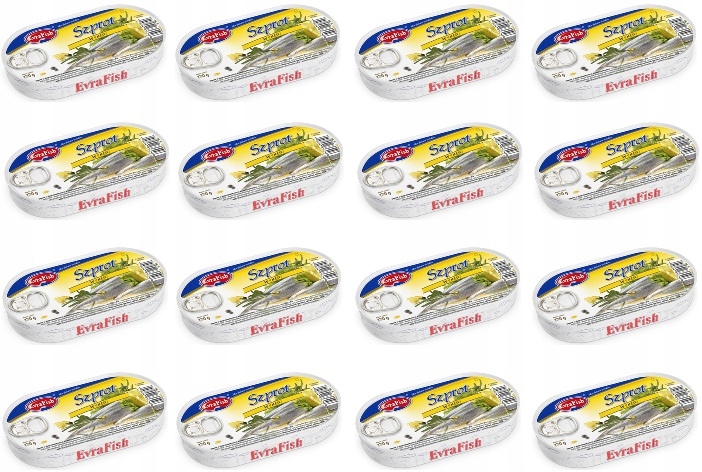 16x 170g Evrafish szprot w oleju Karton