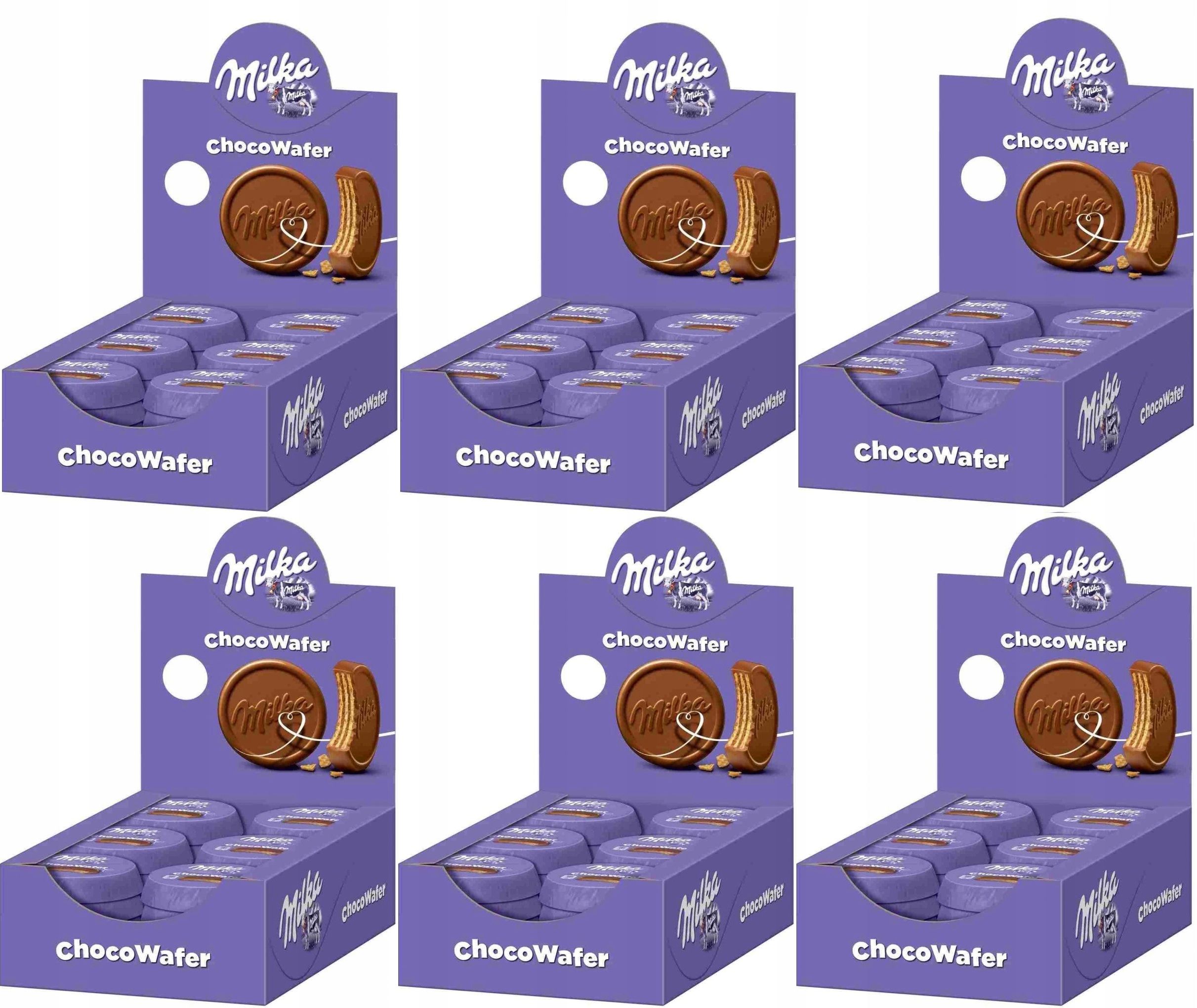 Milka Choco Wafer Kremem Mleczna Czekolada wafelki ciastka baton x180
