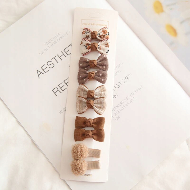 ZESTAW SPINKI 10 SZT DUŻA SPINKA KOKARDA DO WŁOSÓW