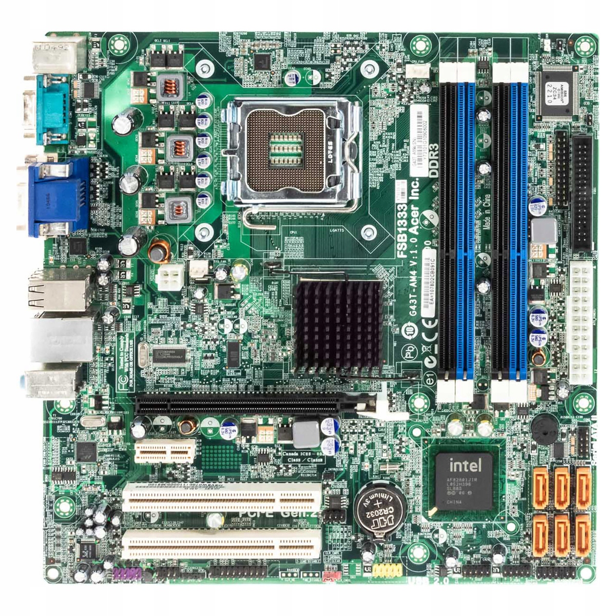 Acer G43T-AM4 Socket LGA775 DDR3 PCIe Pci mATX