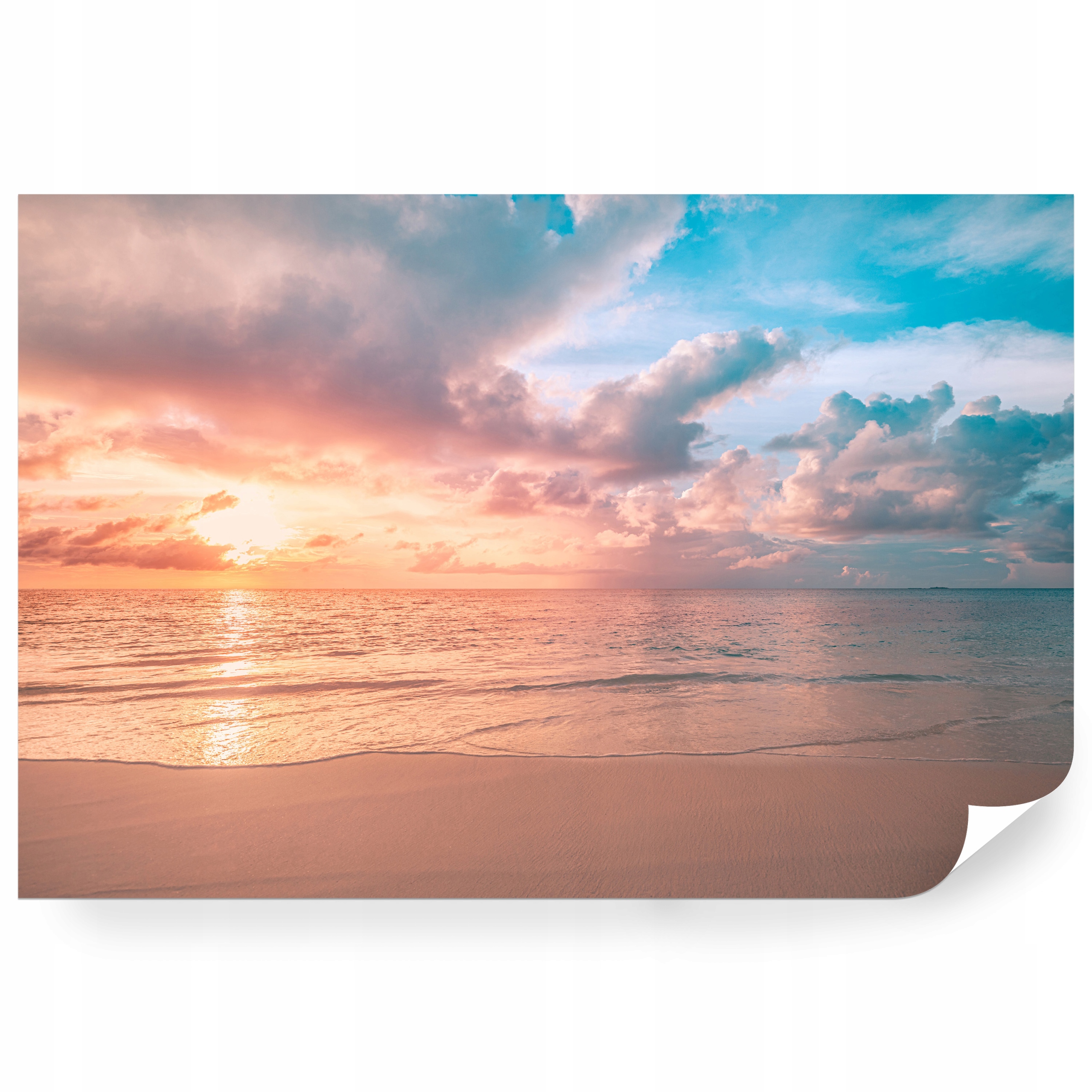 Fototapeta samolepicí Romantický Východ Na Růžové Pláži 450 x 300 cm