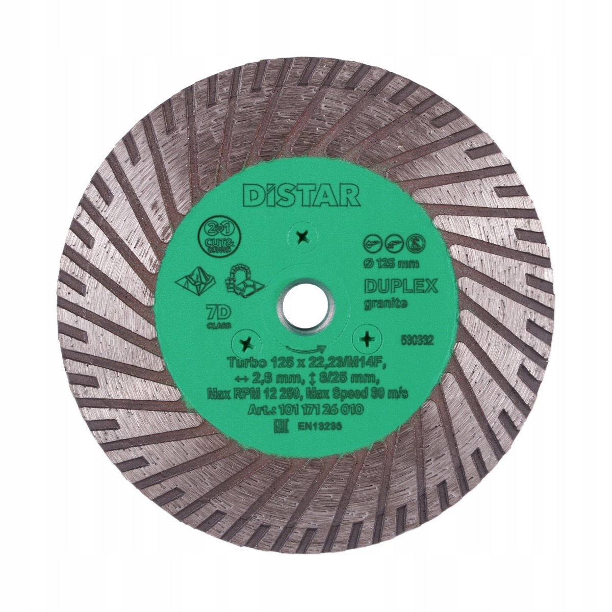 Diamantový kotouč Distar 125x22,2 mm Turbo Duplex
