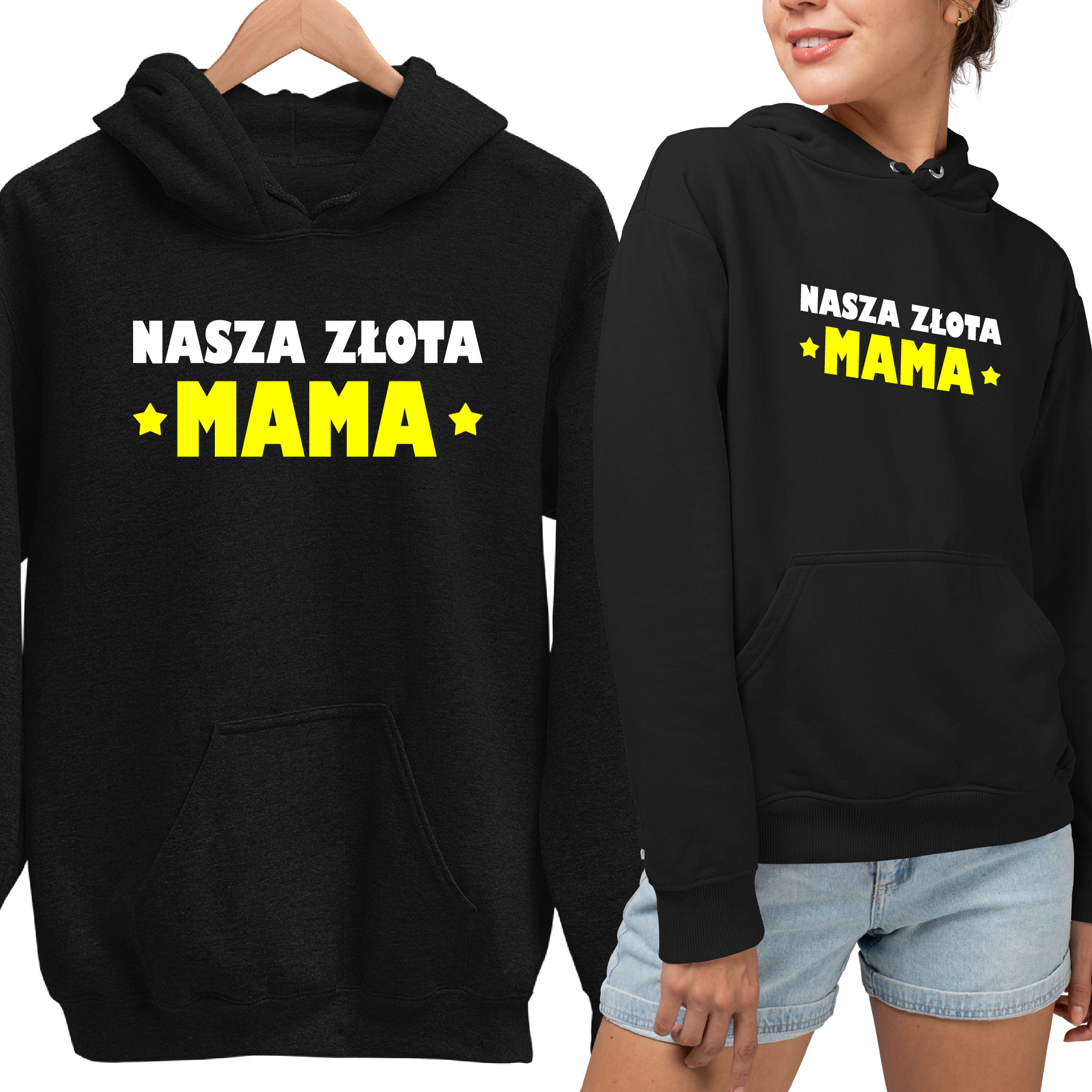 

Bluza Z Kapturem Nasza Złota Mama Z Nadrukiem