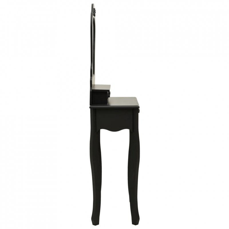 TOALETKA Z LUSTREM KOSMETYCZNA do Makijażu Taboret Liczba szuflad 3