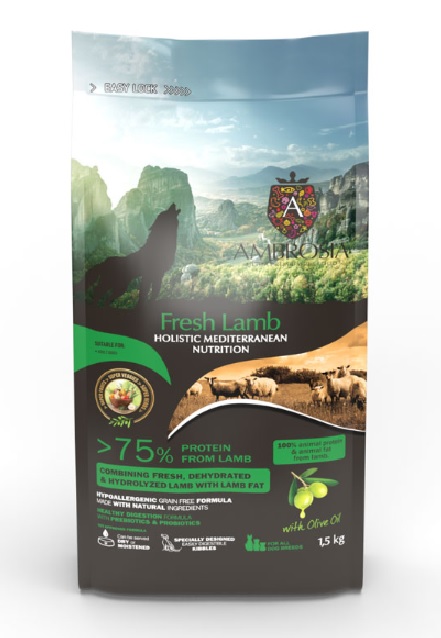 Sucha Karma Monobiałkowa Ambrosia Mediterranean Sensitive Jagnięcina 5KG