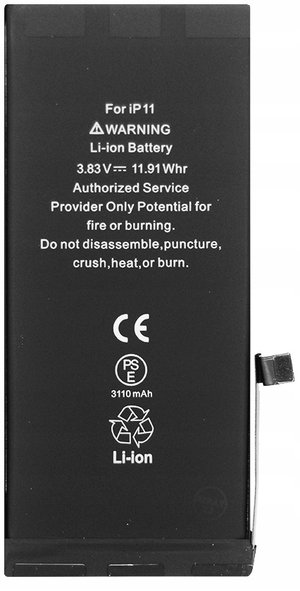

Bateria do iPhone 11 pojemność 3110mAh klej