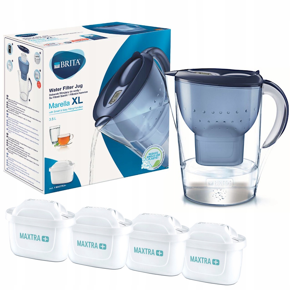 

Dzbanek Brita Marella XL 3,5L + 4 wkłady Niebieski