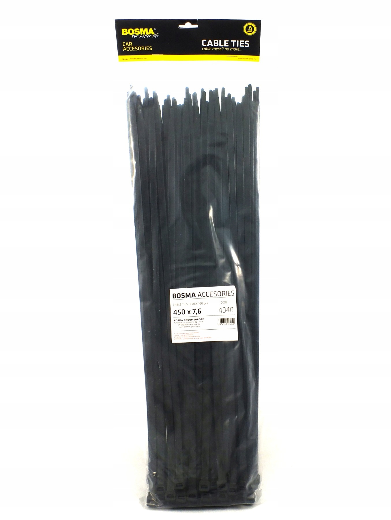 

Opaska Kablowa Czarna 450/7.6