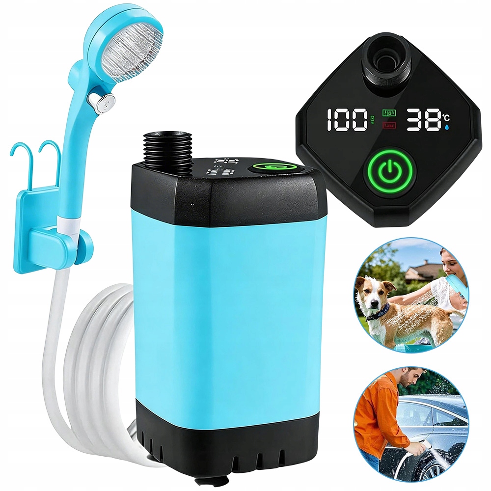 Turistická Kempingová Sprcha Usb Pumpa Přenosná Sada S Hadicí 2 M