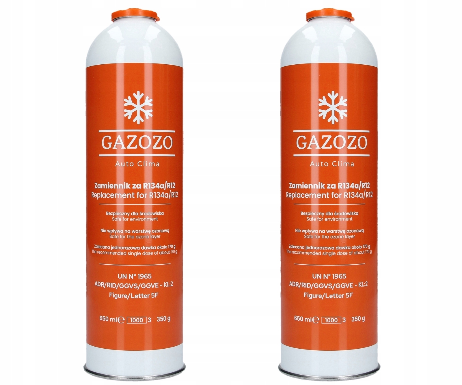 

Czynnik chłodniczy Gazozo zamiennik R134A 2szt