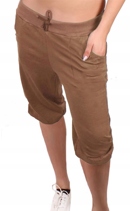 SPODNIE rybaczki ALLADYNKI duże A80 cappucino 5XL Rozmiar 5XL