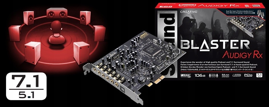 Karta muzyczna Creative Sound Blaster Audigy Rx Model SB Audigy RX