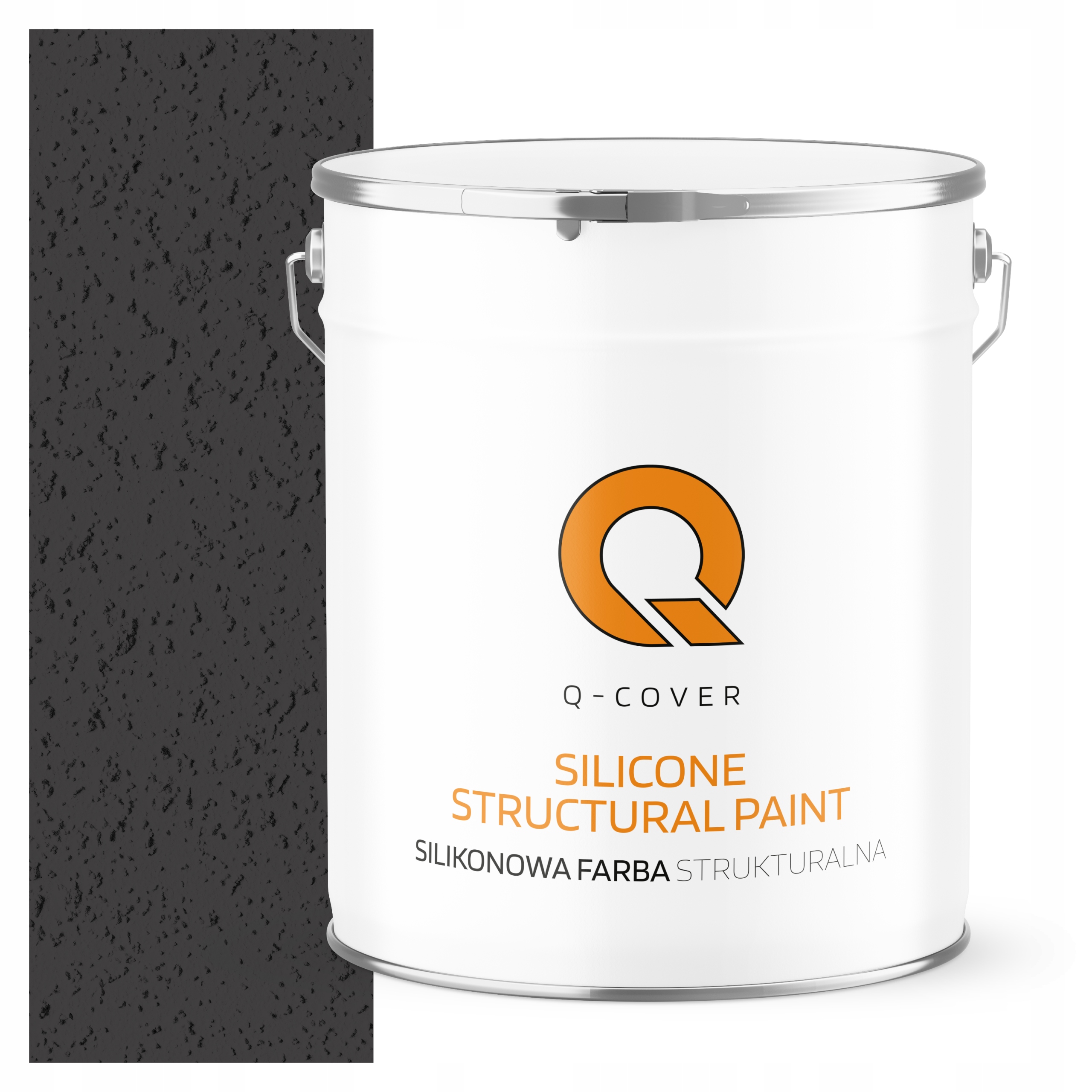 Štruktúrovaná fasádna silikónová fasádna farba 5L čierna F268 Uv