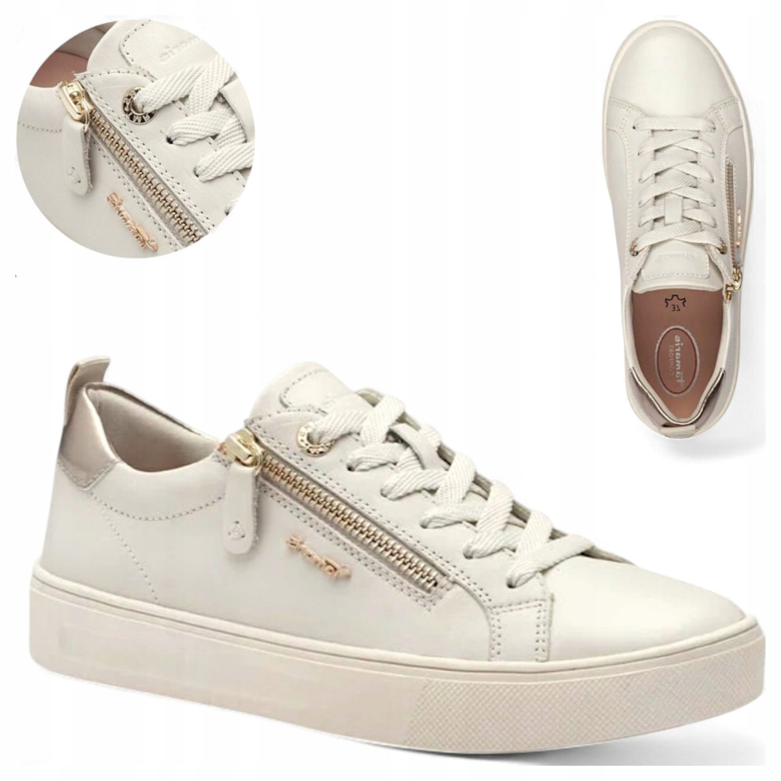 Dámské kožené tenisky 37 Tamaris Polobotky Pohodlné podzimní šněrování