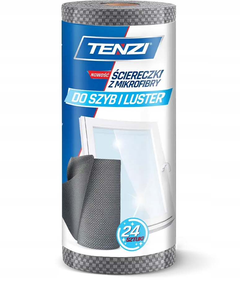 Levně Tenzi Utěrky z mikrovlákna na sklo a zrcadla na roli 30x45 šedé x24