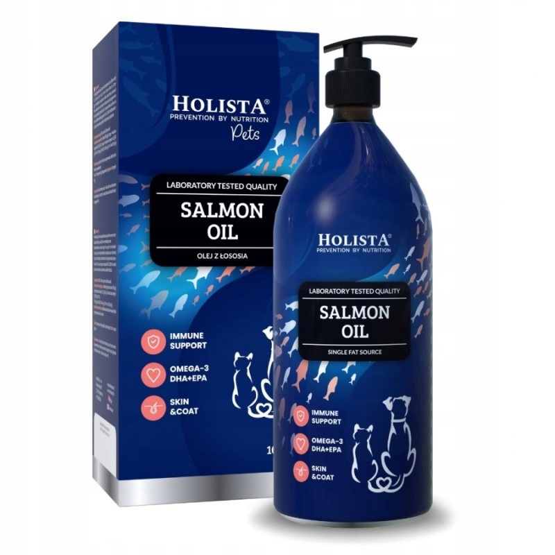 Holista Salmon Oil 1000ml olej z łososia dla psa i kota