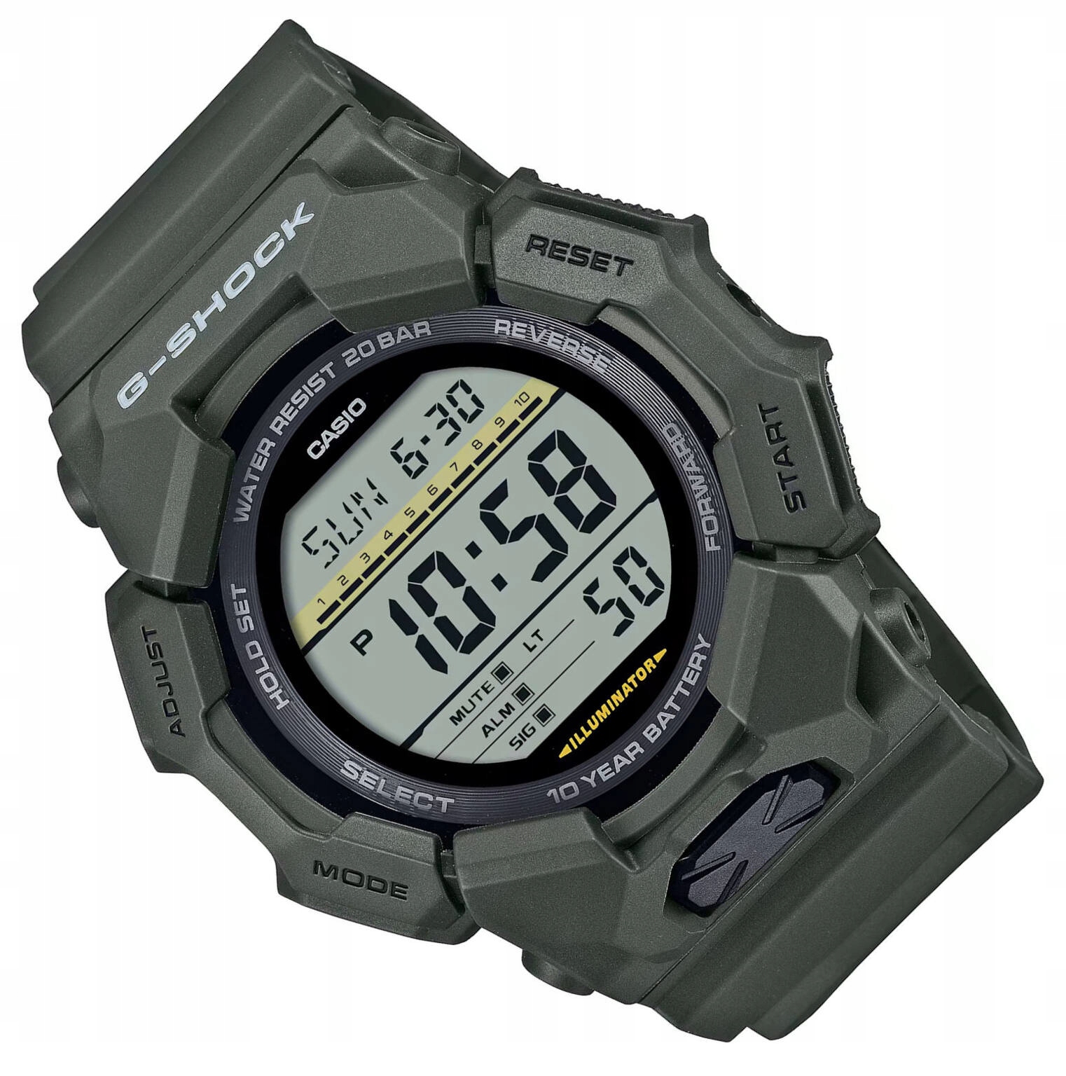 Zelené Sportovní Vodotěsné Hodinky Casio G-shock GD-010-3ER 200M