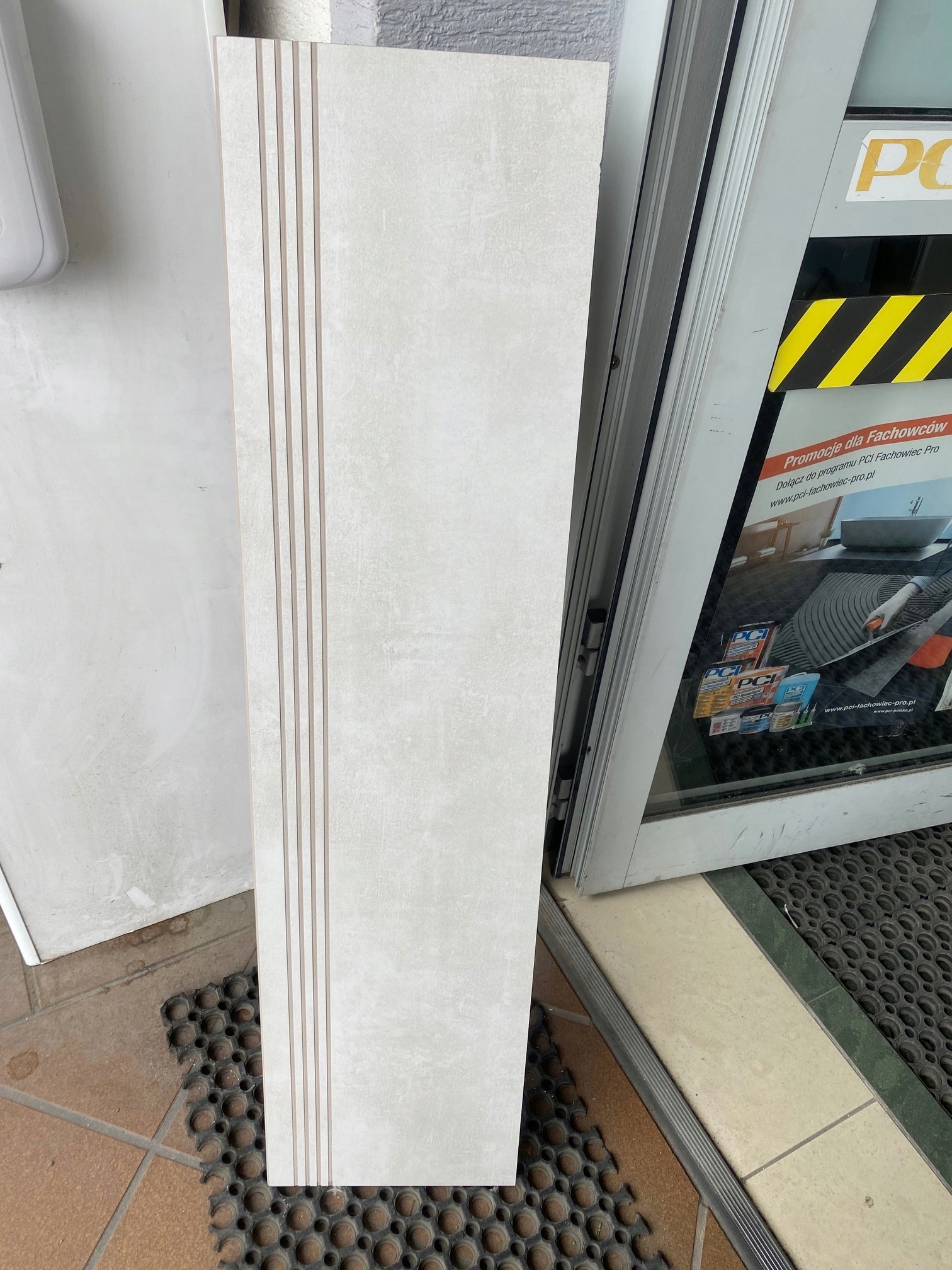 Stopnica gresowa 30x120 white silver new Gres Typ gres