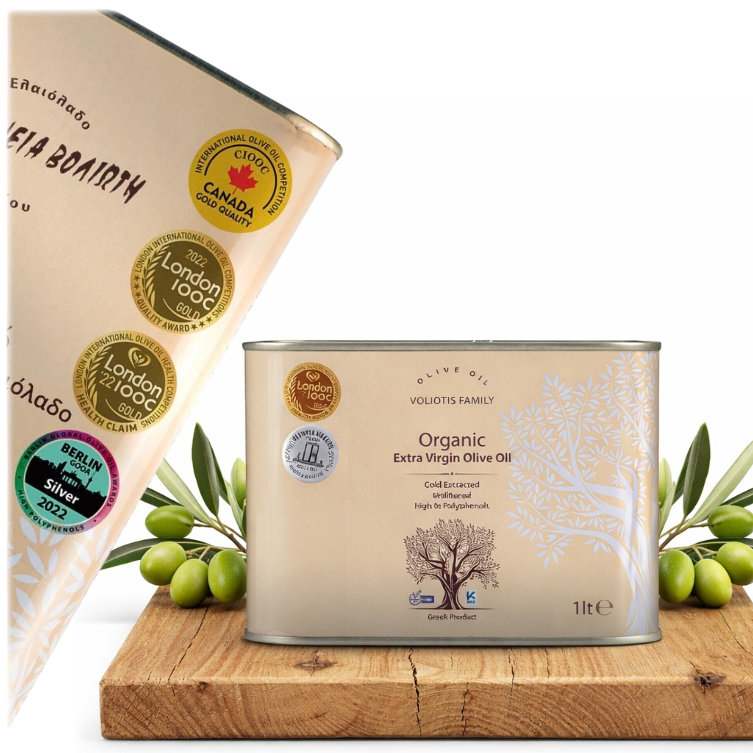 Oliwa z Oliwek Extra Virgin Bio 1L Grecka, Zbiór 2025/26 0,3% Niefiltrowana