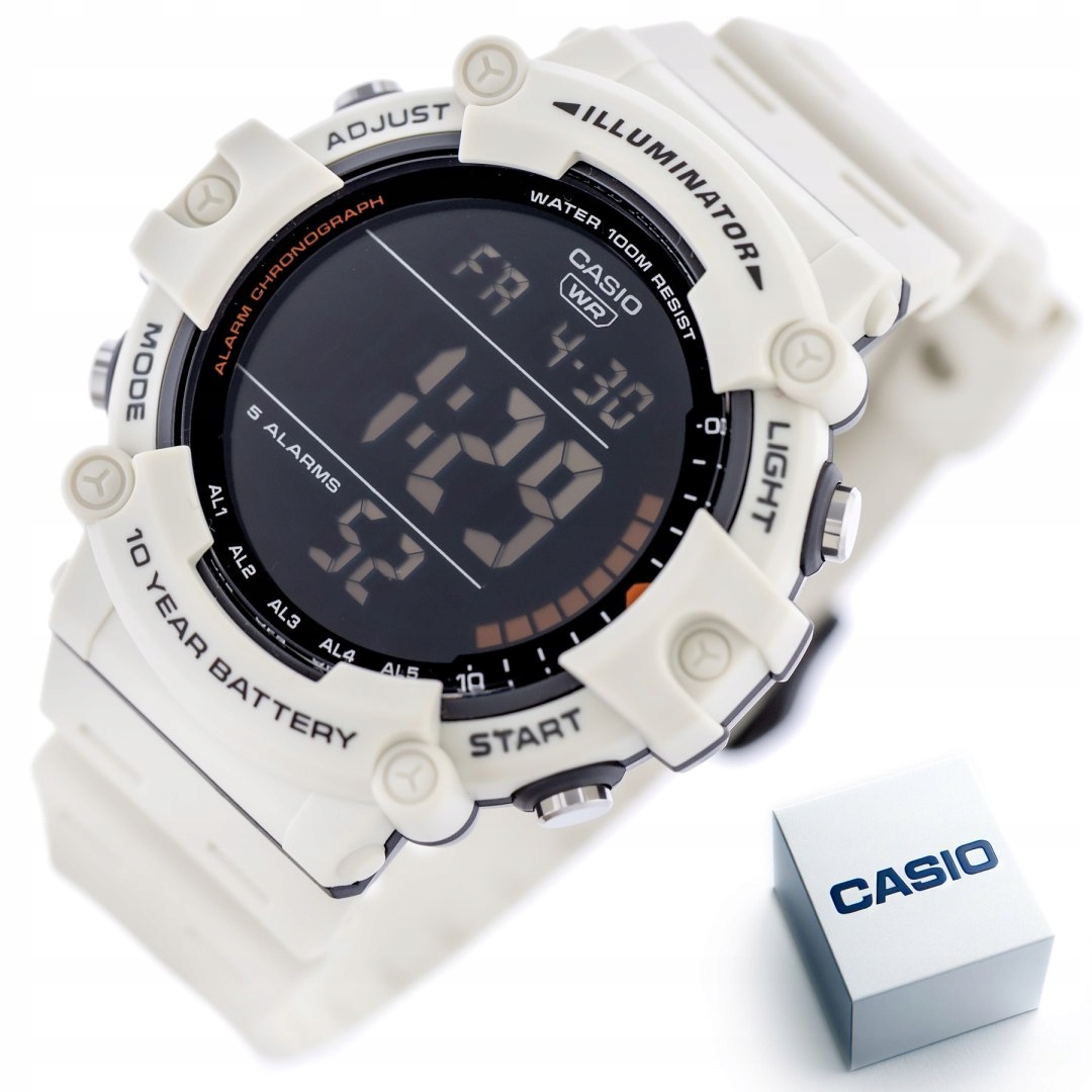 Pánské Hodinky Casio Sportovní Alarm Vodotěsné Stopky AE-1500WH-8B2 Box