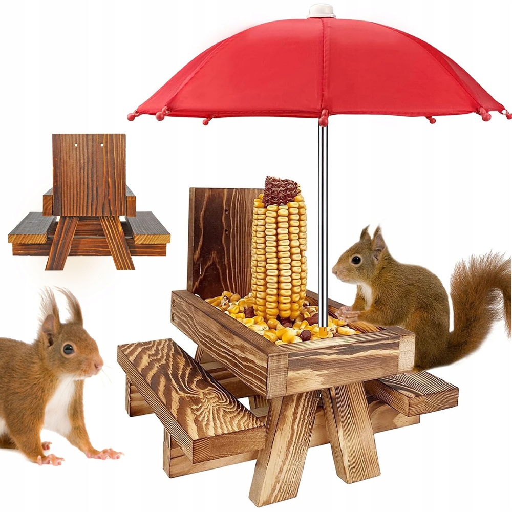 Levně Dřevěné Krmítko Pro Veverky, Odolné Vůči Vlhkosti, K Zavěšení