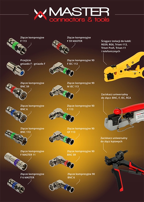 WTYK ZŁĄCZE F KOMPRESYJNE KĄTOWE NA TRISET 113 Złącza wtyk F