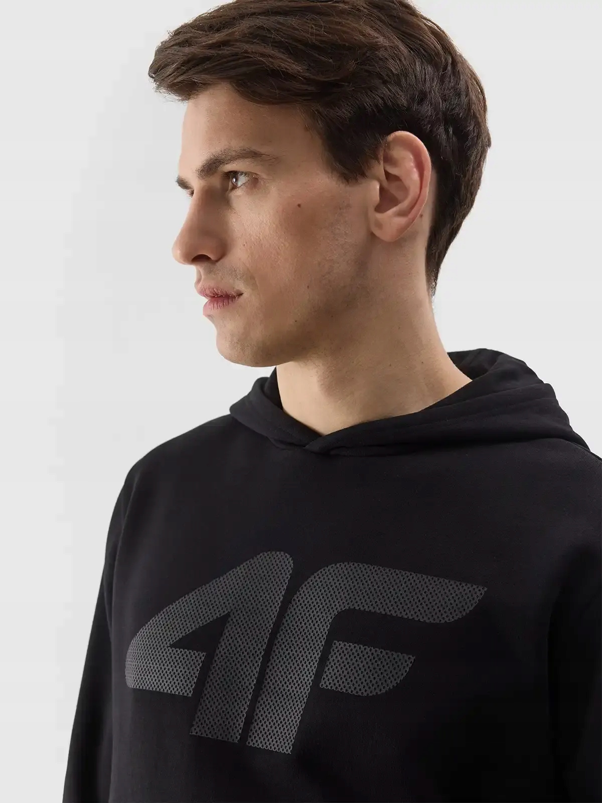 BLUZA MĘSKA 4F DRESOWA Z KAPTUREM BAWEŁNIANA SPORTOWA SS240950 Wzór dominujący bez wzoru