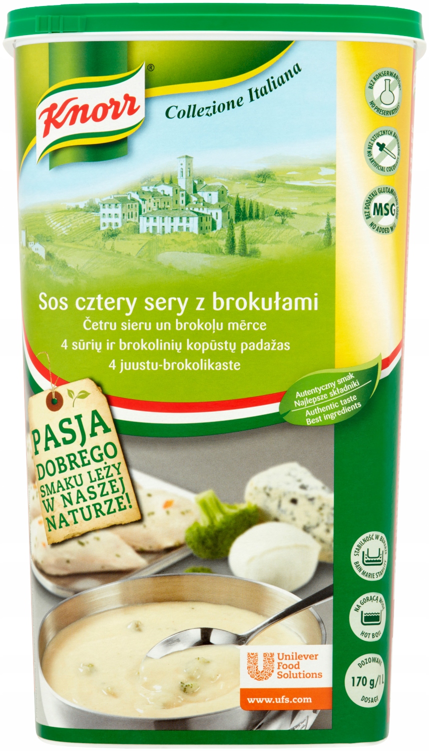 Omáčka – čtyři sýry s brokolicí 0.9 kg Knorr
