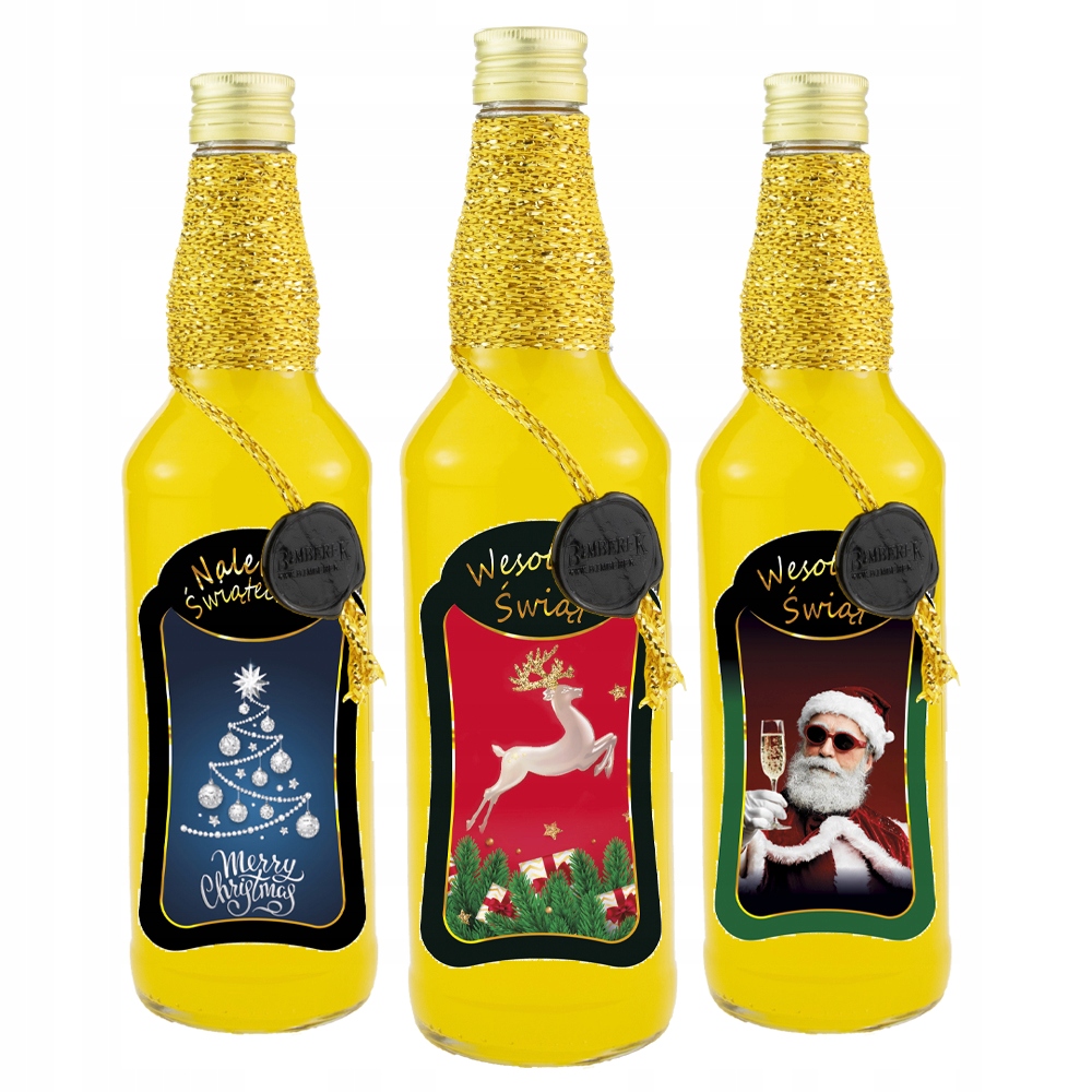 

Butelka Monopol 500ML Premium Świąteczna Zdobiona