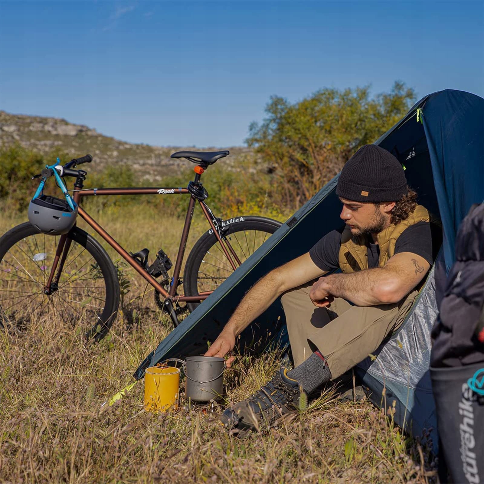 NATUREHIKE Ultralekkie Namiot Trekkingowy 1 Osobowy 3-4 Sezonowy Camping — miniatura 7